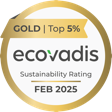 EcoVadis Gold · Top 5%