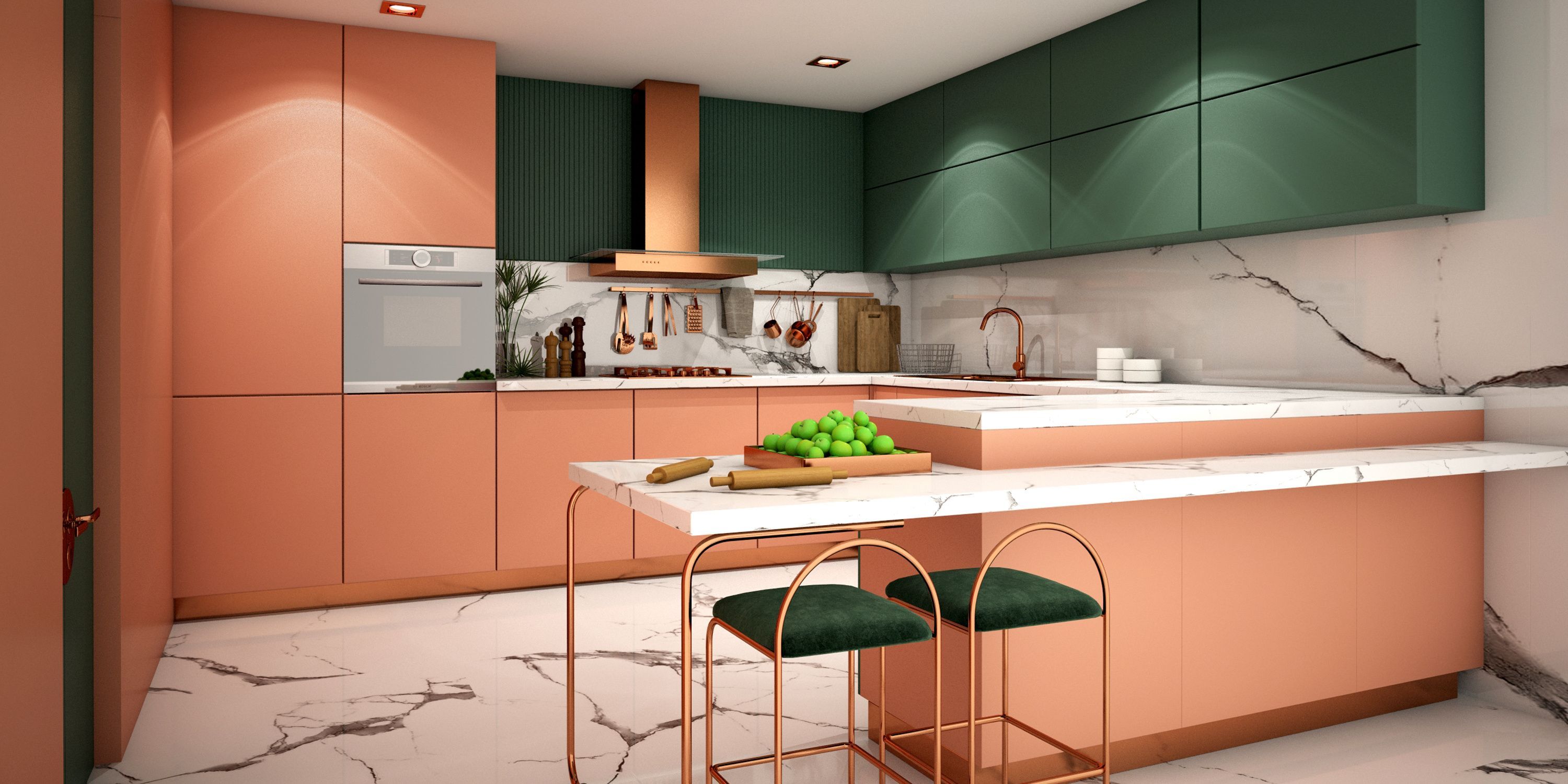 color schemes for kitchen cabinets